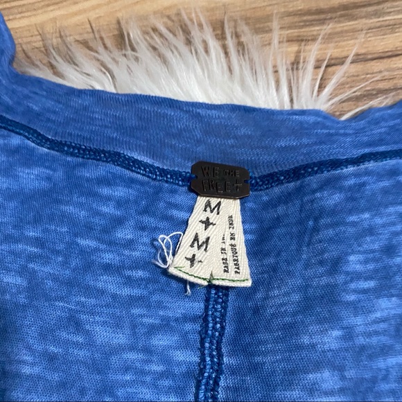 We the Free | Free People Slouchy Blue Burnout Top - Picture 3 of 11
